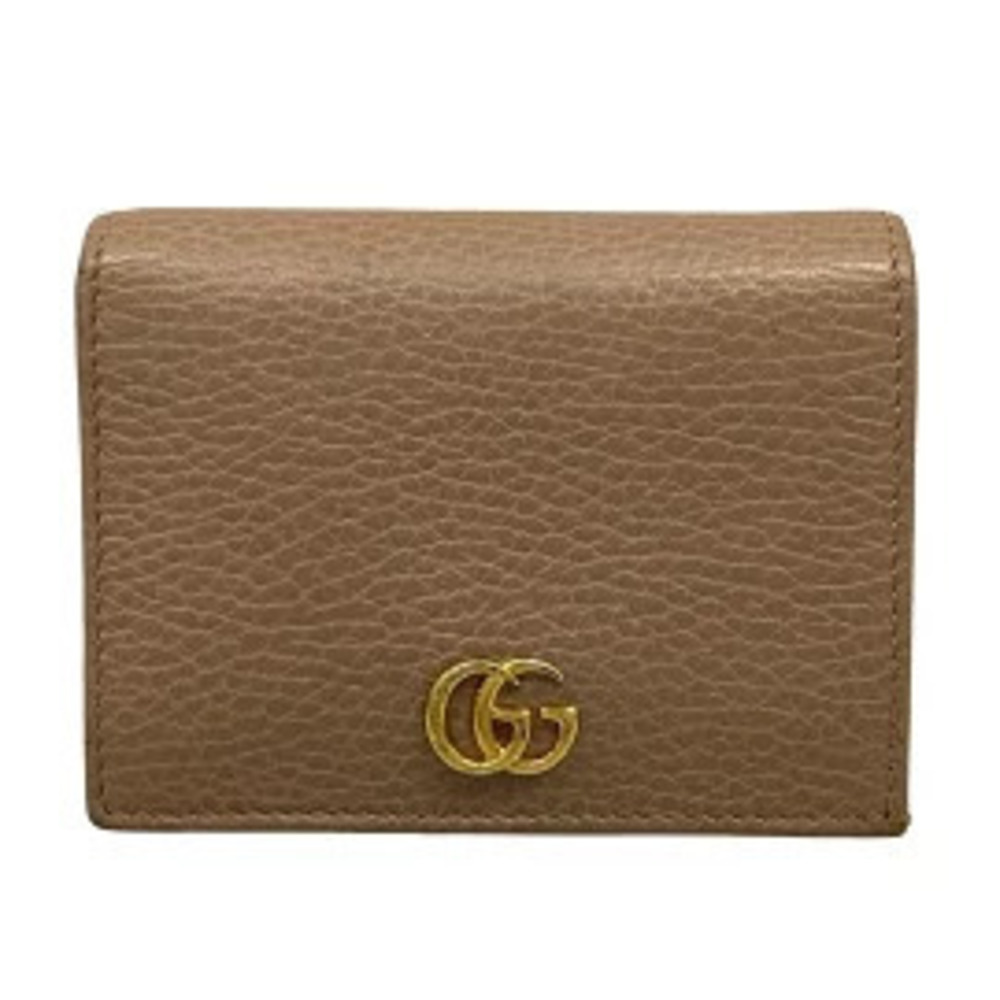 Gucci GG Marmont Bi fold Wallet Brown Leather